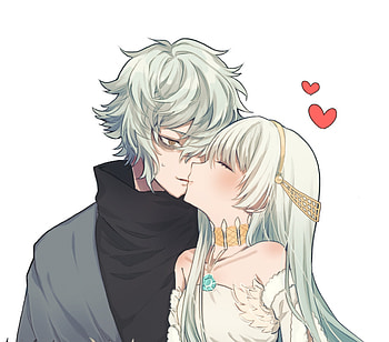Kiss, couple, romance, Anastasia, Kadoc Zemlupus, anime HD wallpaper