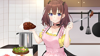 Purple Eyes Brown Hair Anime Girl With Pink Dress Anime Girl HD wallpaper