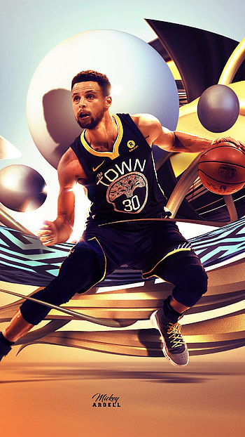 Steph Curry, Painting HD phone wallpaper