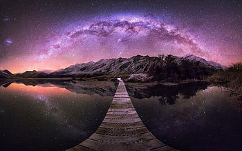 Mock Lake, Milky Way HD wallpaper