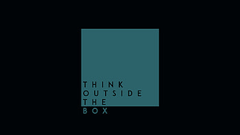 Think Outside The Box , typography, inspiration, msg, comments HD wallpaper