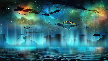 Floating Island , island, artist, artwork, digital-art, deviantart HD wallpaper
