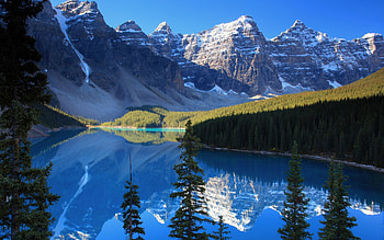 Nature, Mountains, Lake, Conifers, Coniferous, Forest, Cool, Shadows, Azure, Coolness HD wallpaper