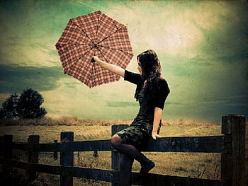 Rainy Day, Rainy, Girl, Rain, Umbrella HD wallpaper