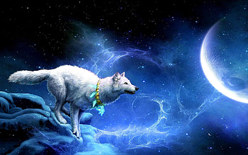 For > Cool Animal Light Wolf HD wallpaper