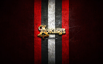 Bashundhara Kings FC, golden logo, Bangladesh Premier League, red metal background, football, bangladeshi football club, Bashundhara Kings logo, soccer, Bashundhara Kings HD wallpaper
