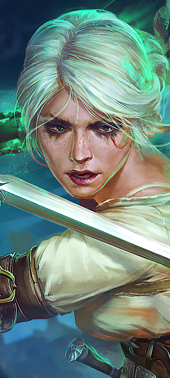 white hair, woman warrior, Ciri (The Witcher), video game, The Witcher 3: Wild Hunt HD phone wallpaper