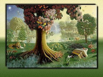 Garden of Eden, andrew annenberg, painting HD wallpaper
