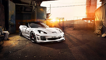 Chevrolet Corvette White, chevrolet, corvette, cars, white, sunlight HD wallpaper