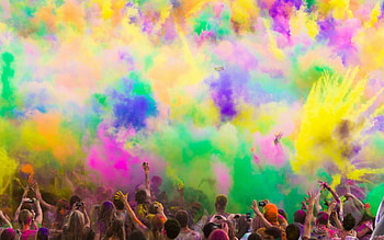 Festival gathering, Happy crowds, Colorful decorations, Festive vibes HD wallpaper