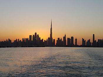 Dubai, Cities, Sunset, City, Building, Coast, Uae, U.a.e HD wallpaper
