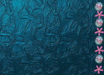 Metallic Teal swirls, flowers, teal, swirls, metallic HD wallpaper