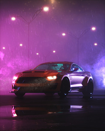 Sports, Rain, Night, Cars, Dark, Wet, Car, Machine, Sports Car HD phone wallpaper