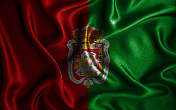 Granada flag, , silk wavy flags, spanish cities, Day of Granada, Flag of Granada, fabric flags, 3D art, Granada, cities of Spain, Granada 3D flag HD wallpaper