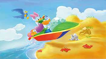 Donald Duck, Motorboat ride, , Eye-catching HD wallpaper