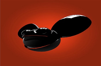 deadmau5, mau5, black, shiny, red HD wallpaper