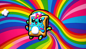 Vibrant Nyan Cat, nyan cat, cute character, rainbow, colorful art HD wallpaper