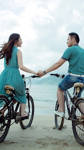 Love Story, Cycling, Couple HD phone wallpaper