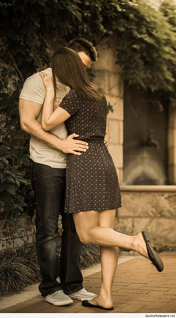 Love couple kisses, Tender affection, Sweet moments, Romantic bliss HD phone wallpaper