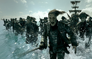 Javier Bardem, Captain Salazar, Gruesome villain, Pirate battles HD wallpaper