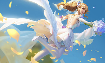 Lux, girl, chuan c, blue, fantasy, yellow HD wallpaper