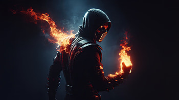 Scorpion Undying Vengeance, scorpion, mortal-kombat, games, ai, artwork, artist, digital-art, video-games HD wallpaper