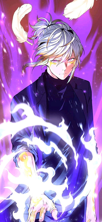 Anime Boy, arthur, magenta, art, manhwa, tbate, Purple, anime_boy, fire HD phone wallpaper