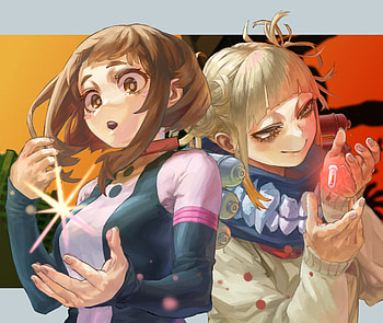 Himiko Toga and Ochaco Uraraka, Anime, My Hero Academia, Himiko Toga, Ochaco Uraraka HD wallpaper