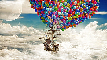 Sky, Miscellanea, Miscellaneous, Balls, Ship HD wallpaper