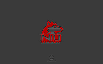Northern Illinois Huskies, blue background, American football team, Northern Illinois Huskies emblem, NCAA, Illinois, USA, American football, Northern Illinois Huskies logo HD wallpaper