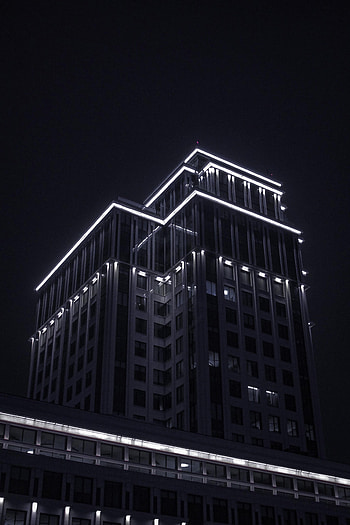 Night, Building, Dark, Backlight, Illumination, Glow HD phone wallpaper