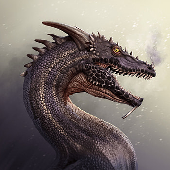 Art, Fangs, Dragon, Monster HD phone wallpaper