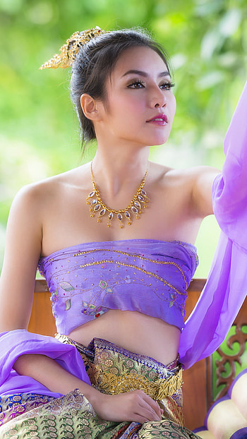 Evolution of Thai Clothing in the Rattanakosin Era, woman, asian HD phone wallpaper