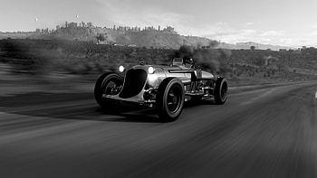 Napier Railton, Black & White, old, car, video game HD wallpaper