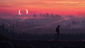 All Alone, alone, sad, artist, artwork, digital-art, artstation HD wallpaper
