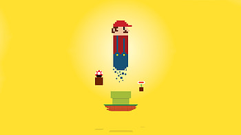 Super Mario As Capsule, super-mario, mario, cartoons, artist, artwork, minimalsim, behance HD wallpaper