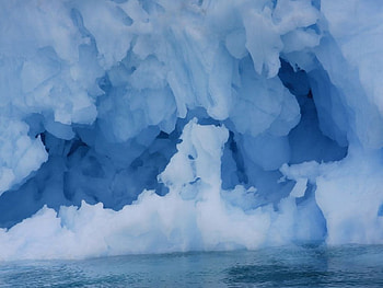 ice cave in greenland, cave, greenland, ice HD wallpaper