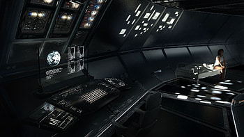 Interior of a spaceship, Futuristic environment, Otherworldly atmosphere, Space adventure HD wallpaper