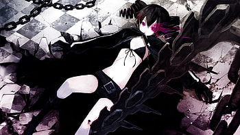 Fight, purple, black, anime, girl, hair HD wallpaper