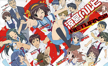 The Melancholy of Haruhi Suzumiya, characters HD wallpaper