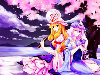 Cute anime, colorful, sky, girls, anime HD wallpaper