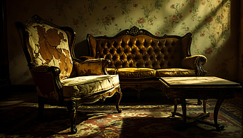 Antique Furniture Elegance: Ultra Showcase HD wallpaper
