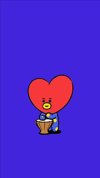 Tata BT21 Blue, bts HD phone wallpaper