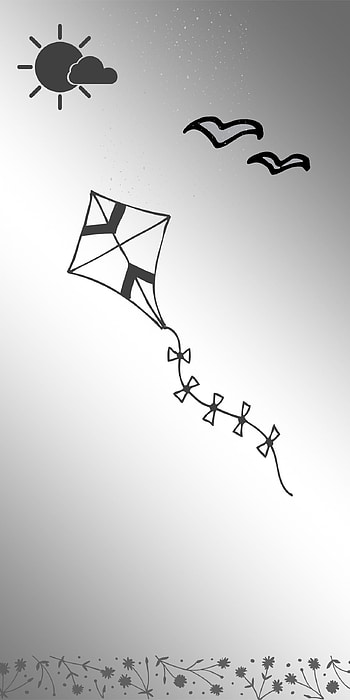 Kite flying, sky, art HD phone wallpaper