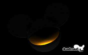 deadmau5, mau5, logo, dark, yellow HD wallpaper