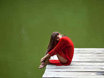 Beauty in Red, in red, , hot, beautiful, girl HD wallpaper