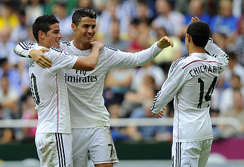 Cristiano Ronaldo, James Rodriguez HD wallpaper