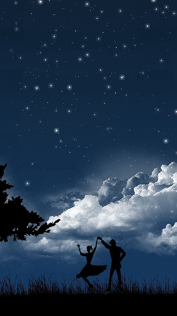 Lovers Moon, Couple Dance, Night, Romantic HD phone wallpaper