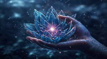 lotus, hand, water drop HD wallpaper