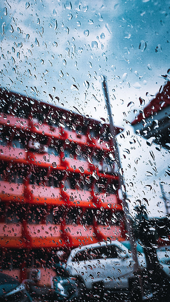 sky, rain, town, raindrops, City, Android, India HD phone wallpaper